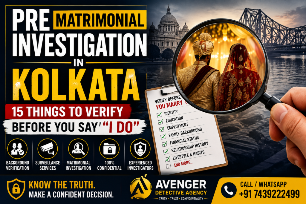 pre matrimonial investigation in Kolkata