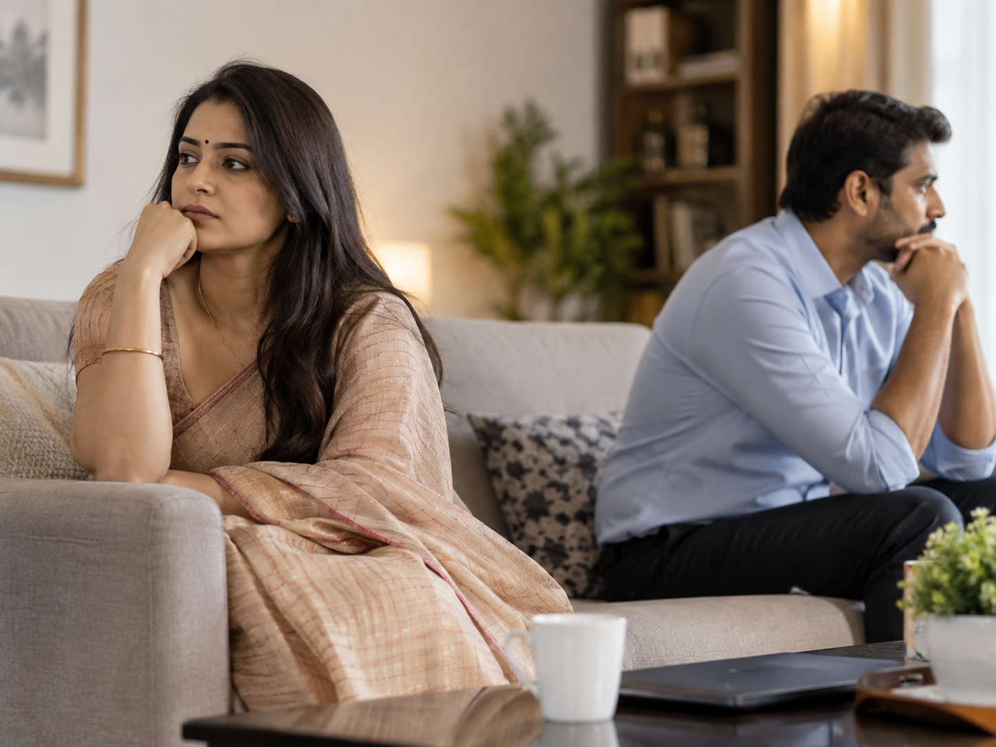 married couple experiencing unresolved concerns before post marriage investigation in Kolkata